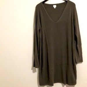 Olive Green Sweater Dress